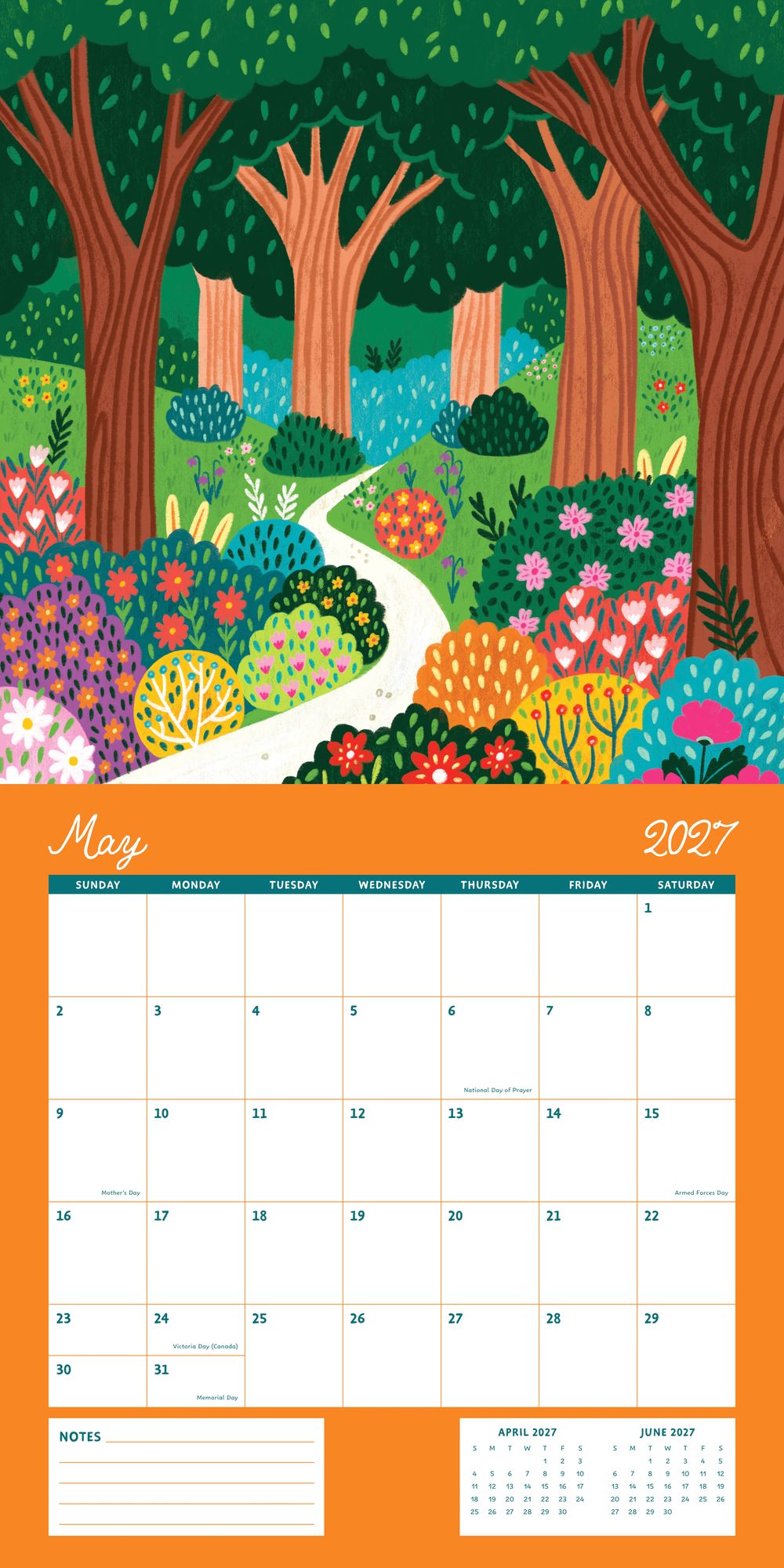 2027 Wall Calendar - Enchanted Wildscapes - Pear Tree Press