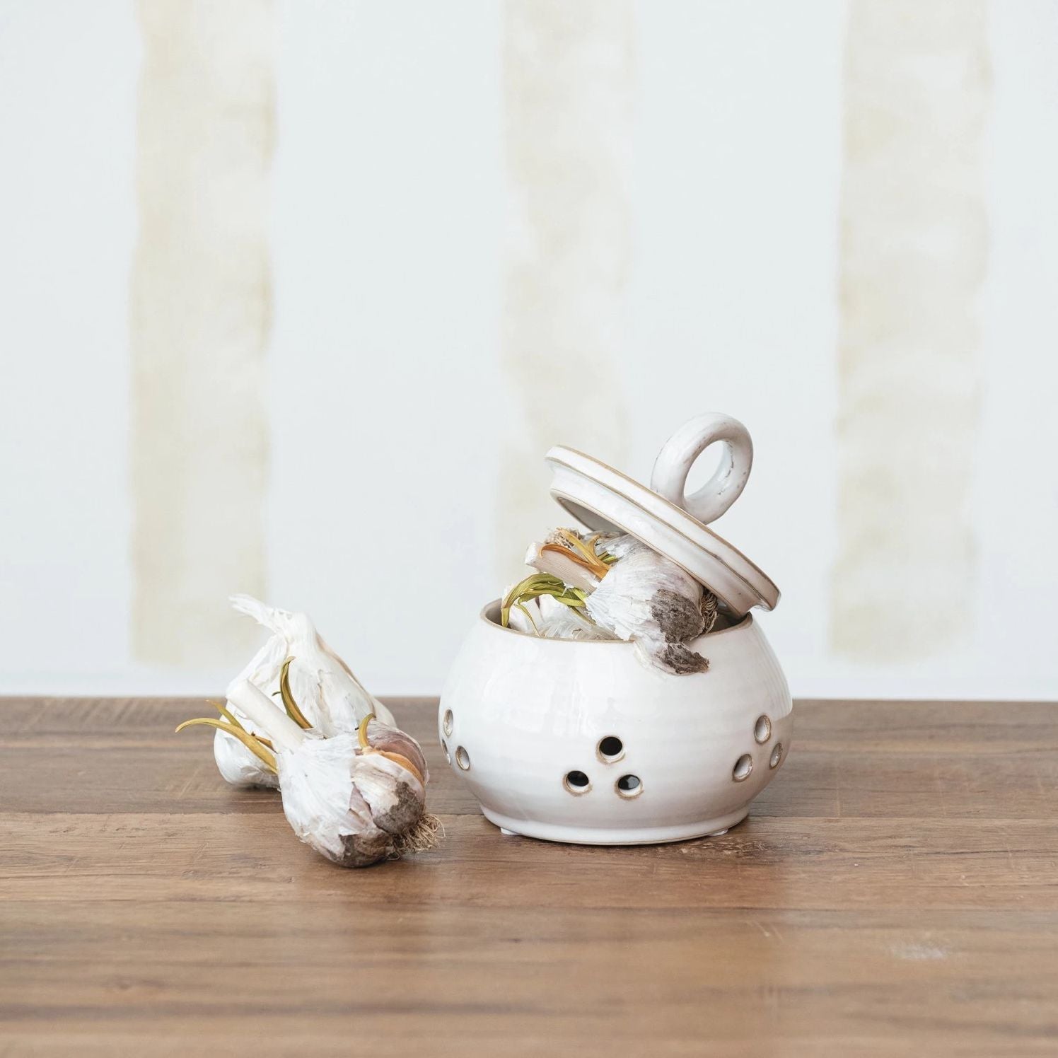 Stoneware Garlic Storage Jar | Paper Source