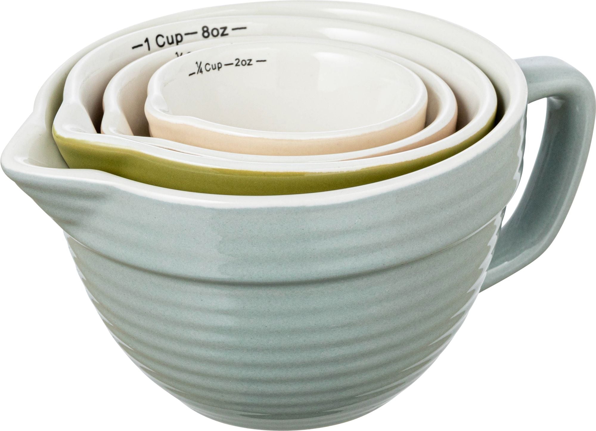 Stoneware Batter Bowl Measuring Cups