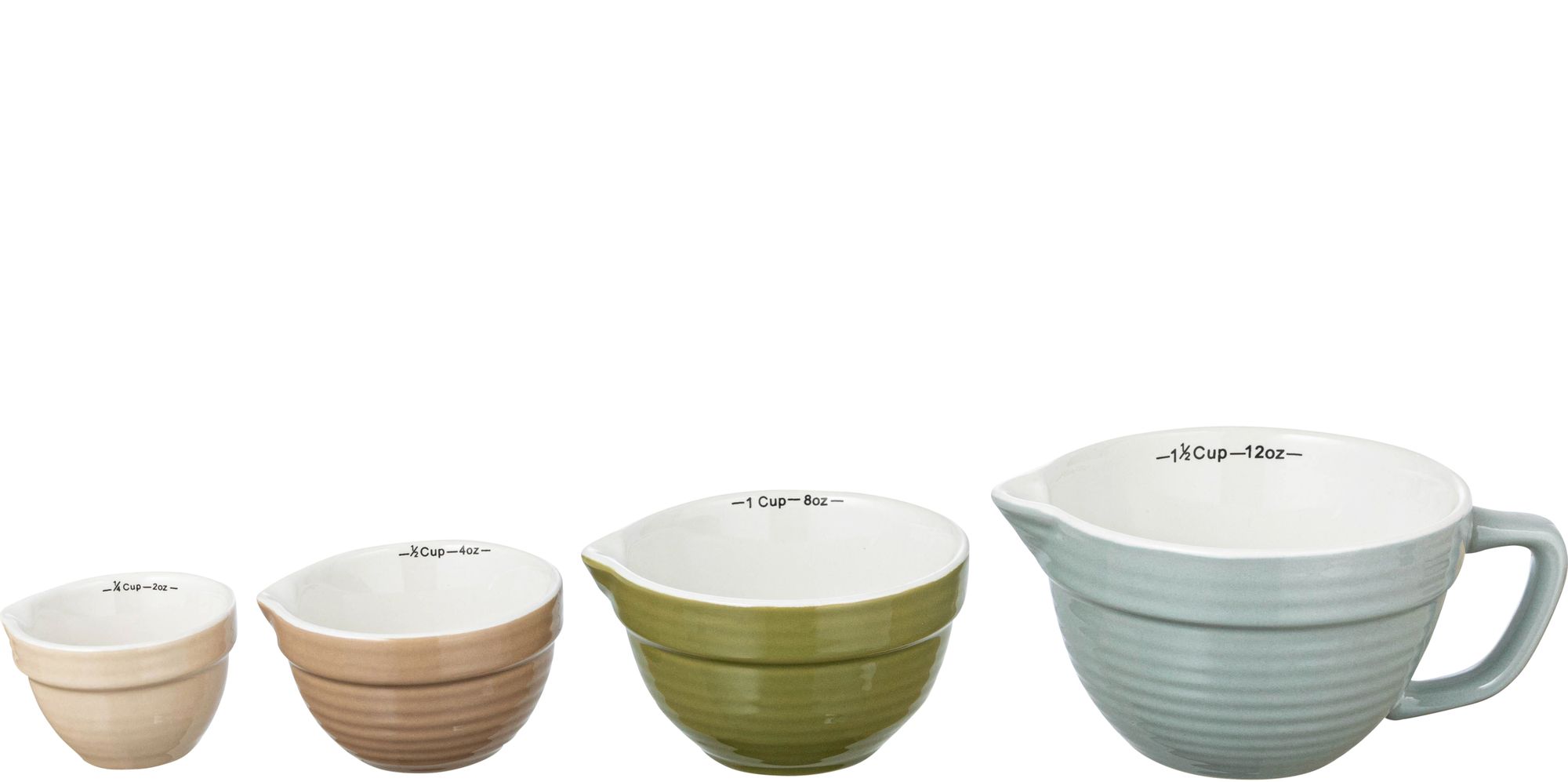 Stoneware Batter Bowl Measuring Cups