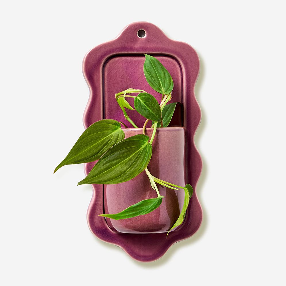 Lavender Ceramic Wall Vase