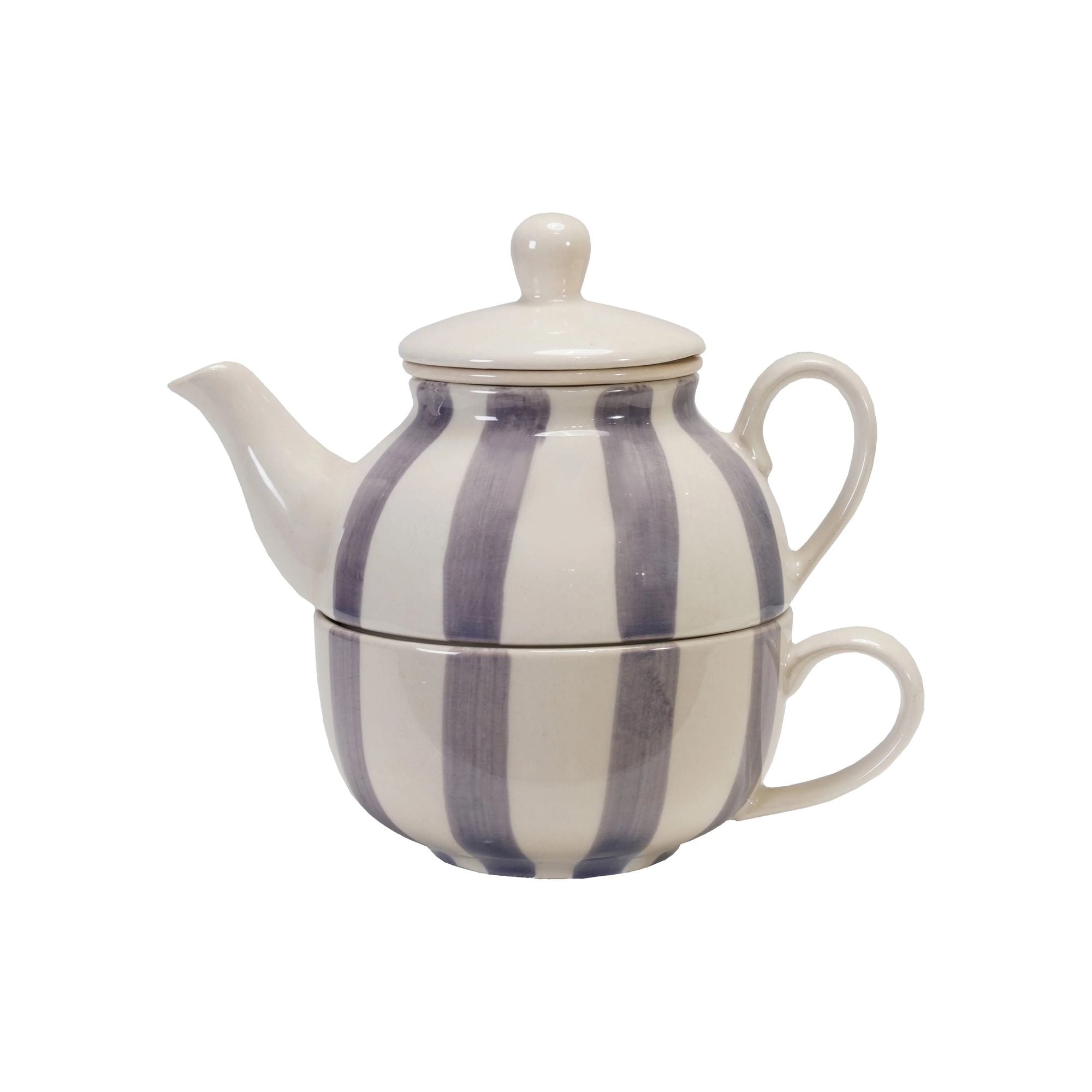 Striped Tea for One Set