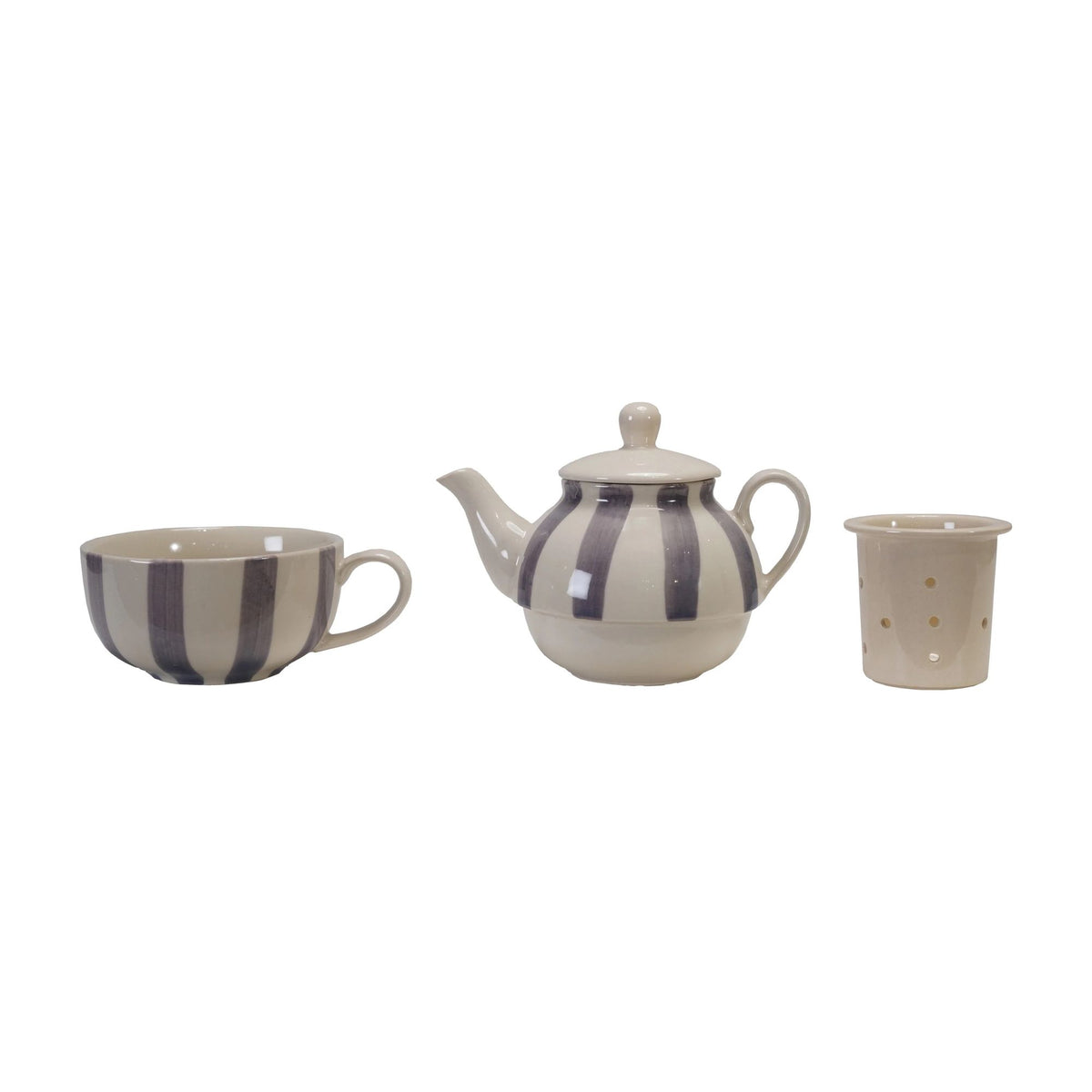 Striped Tea for One Set