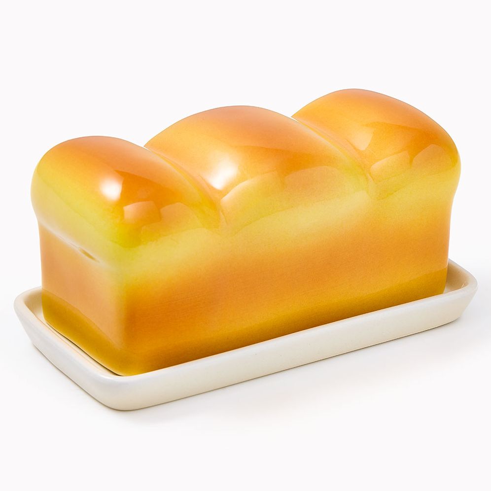 Bread Loaf Shaped Ceramic Butter Dish