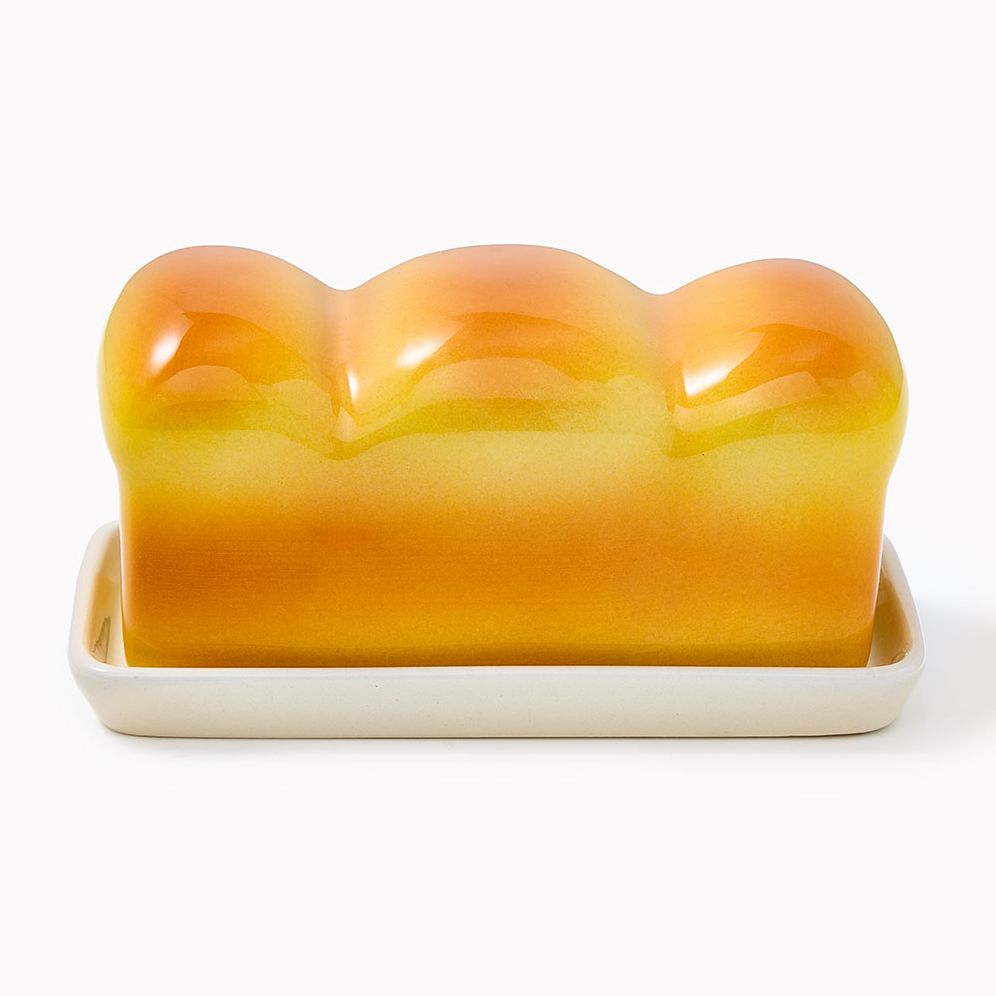 Bread Loaf Shaped Ceramic Butter Dish