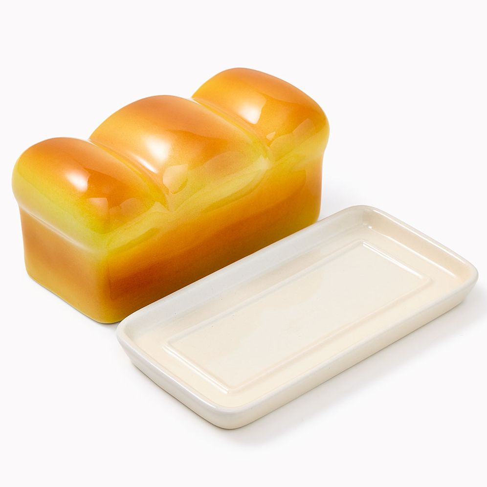Bread Loaf Shaped Ceramic Butter Dish