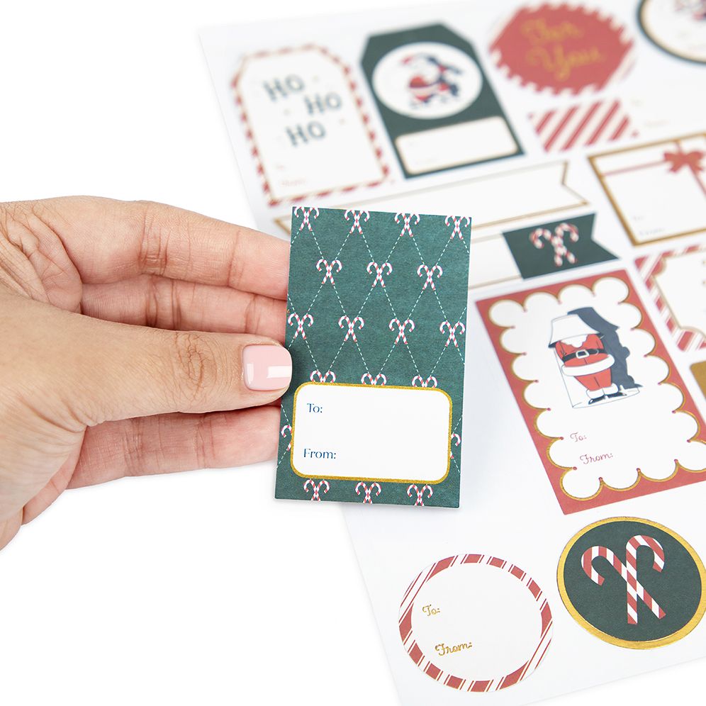 Sneaky Santa Adhesive Gift Labels
