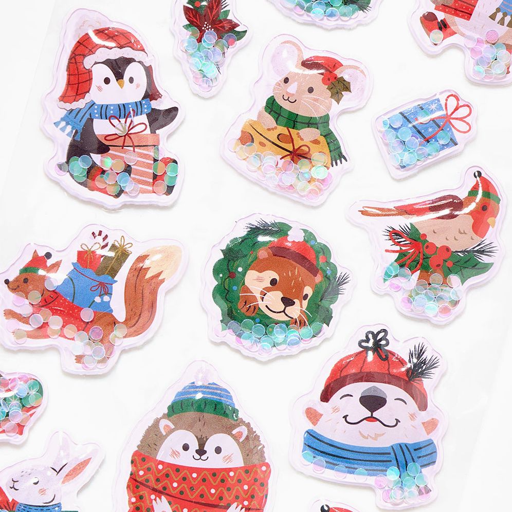 Winter Critter Shaker Stickers