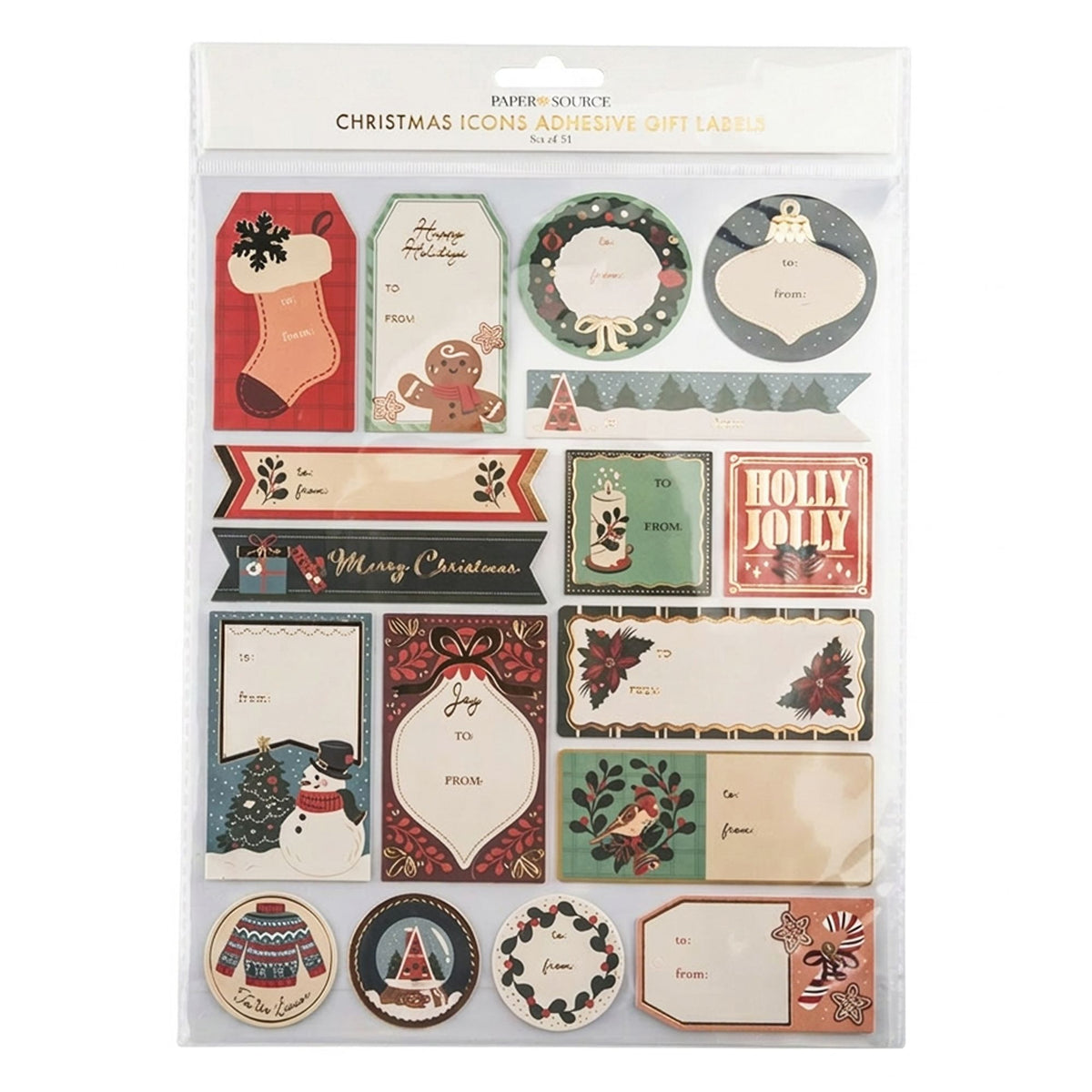 Chirstmas Icons Adhesive Gift Labels