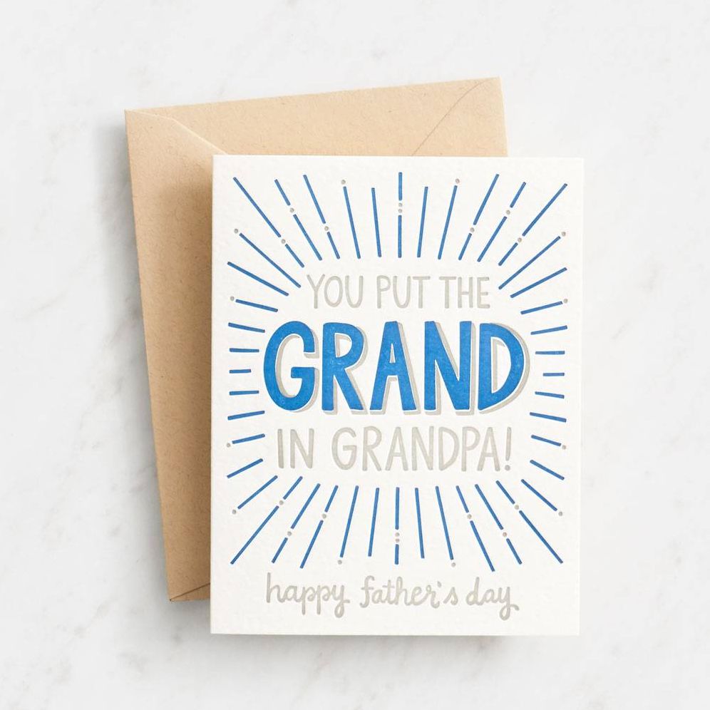 Grand in Grandpa Father's Day Letterpress Card