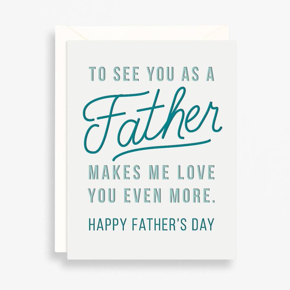 Love You Even More Father's Day Letterpress Card
