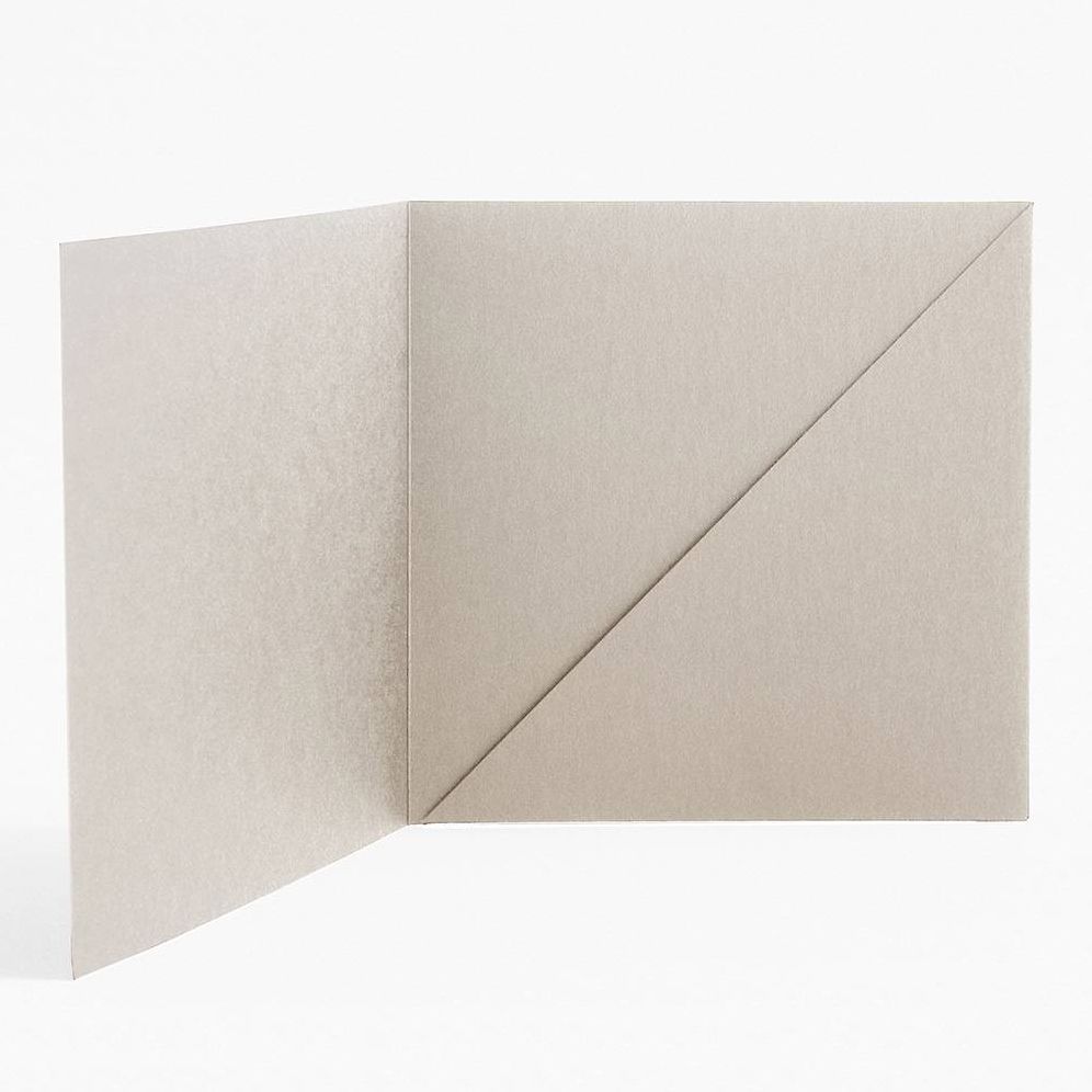 5.5" Square Shimmer Silver Diagonal Folders