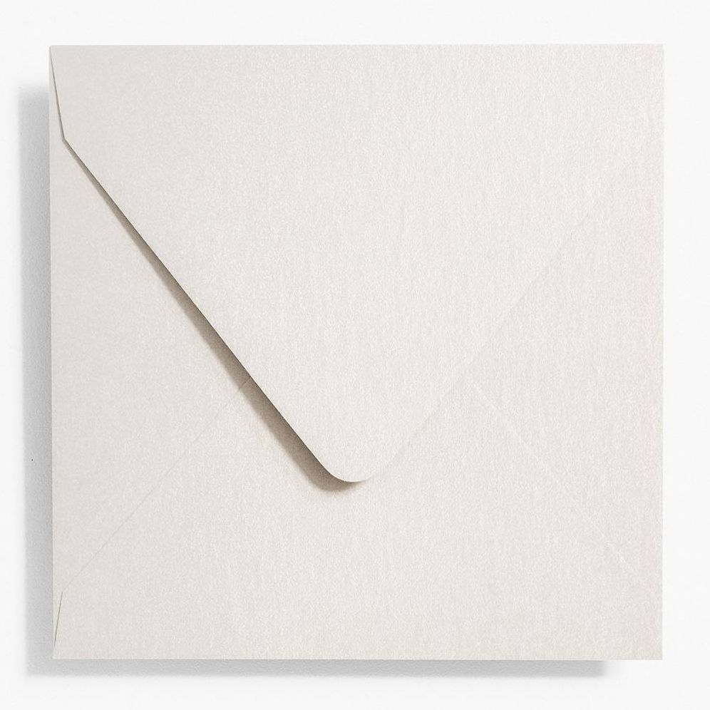 5.75" Square Shimmer Silver Envelopes