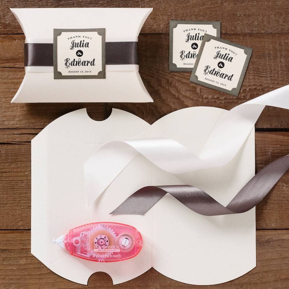 Pillow Favor Box - Luxe White