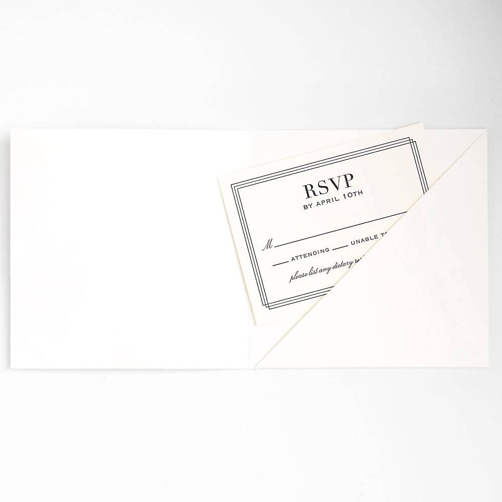 Luxe White Diagonal Folder