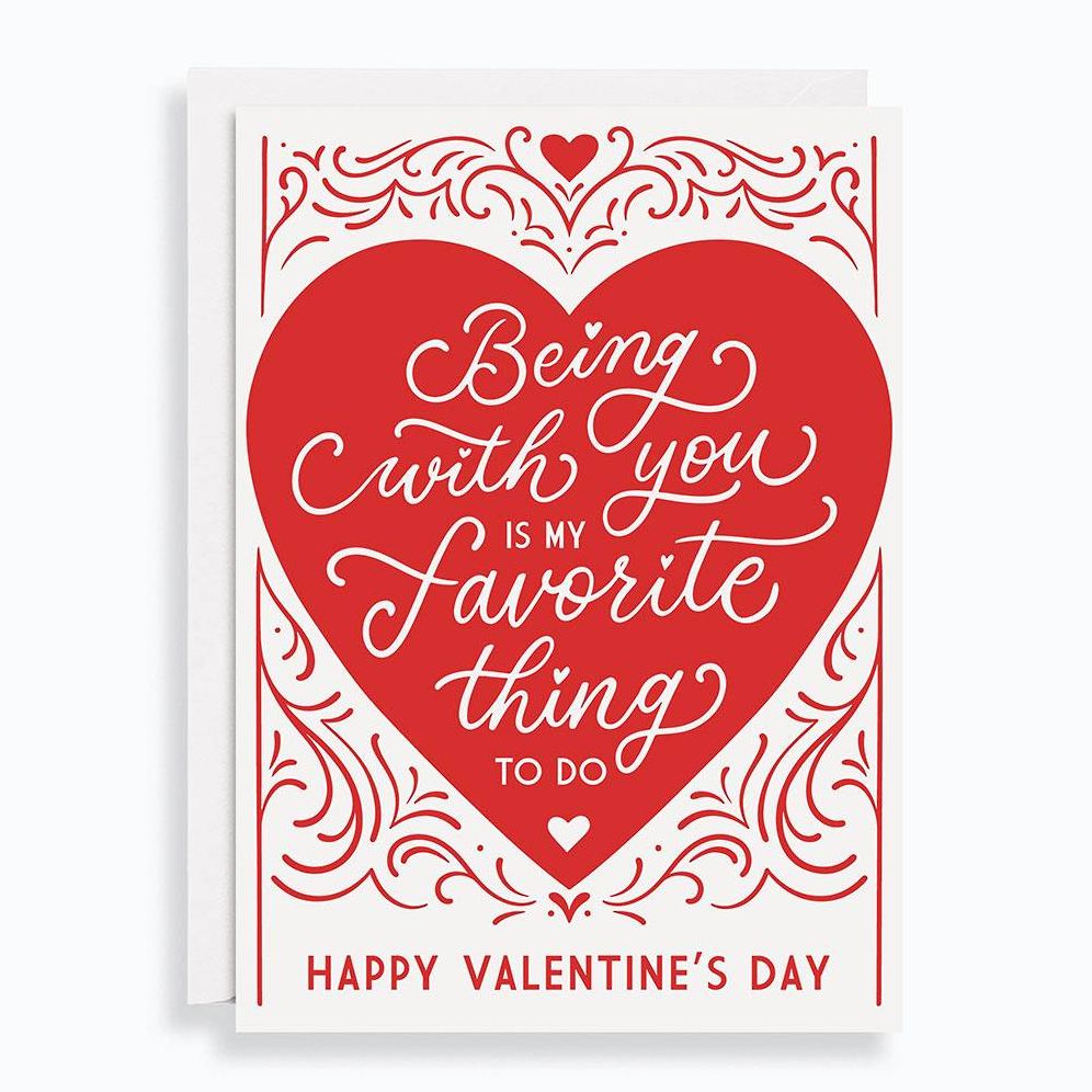 Favorite Thing Valentine's Day Letterpress Card