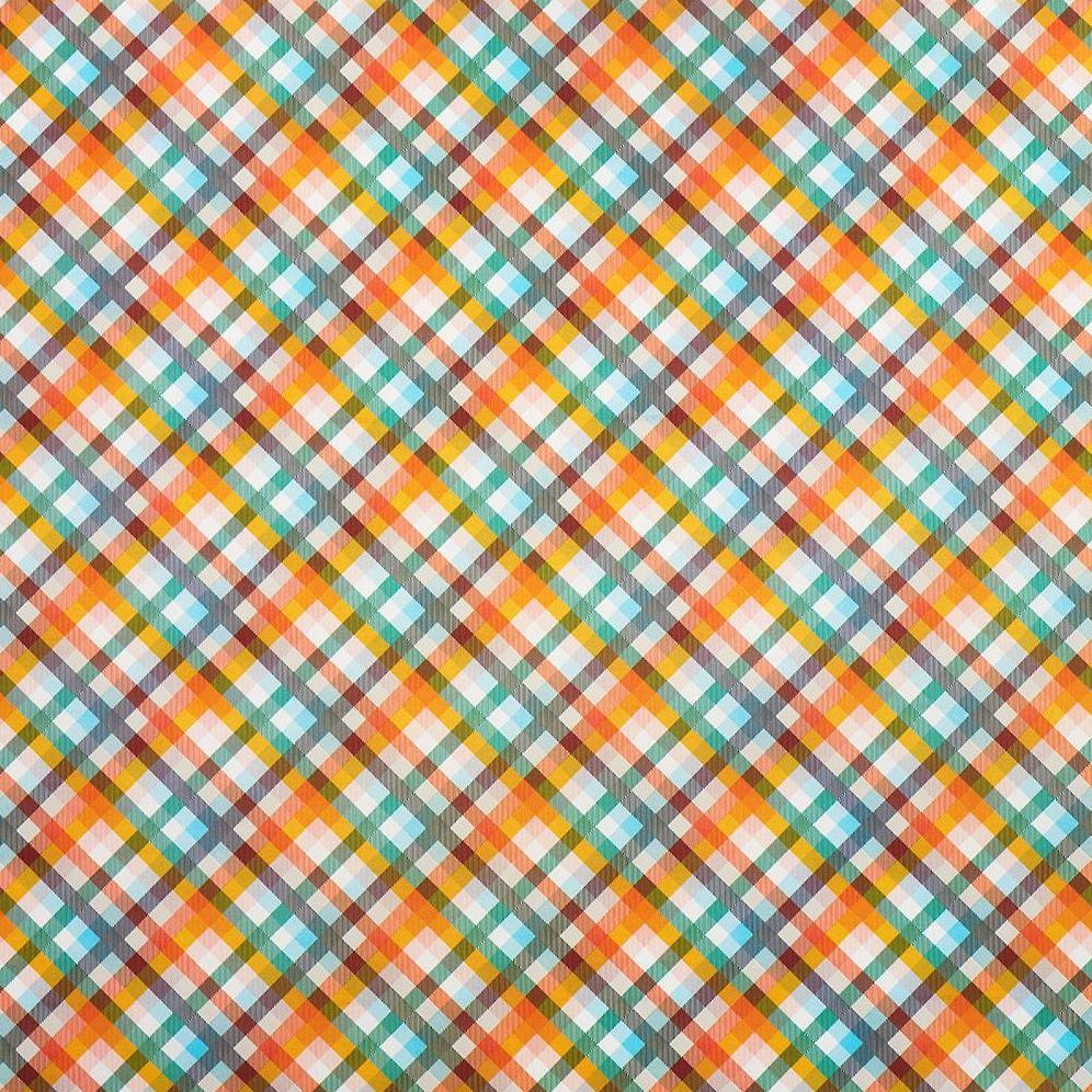 Vibrant Plaid Stone Wrapping Paper