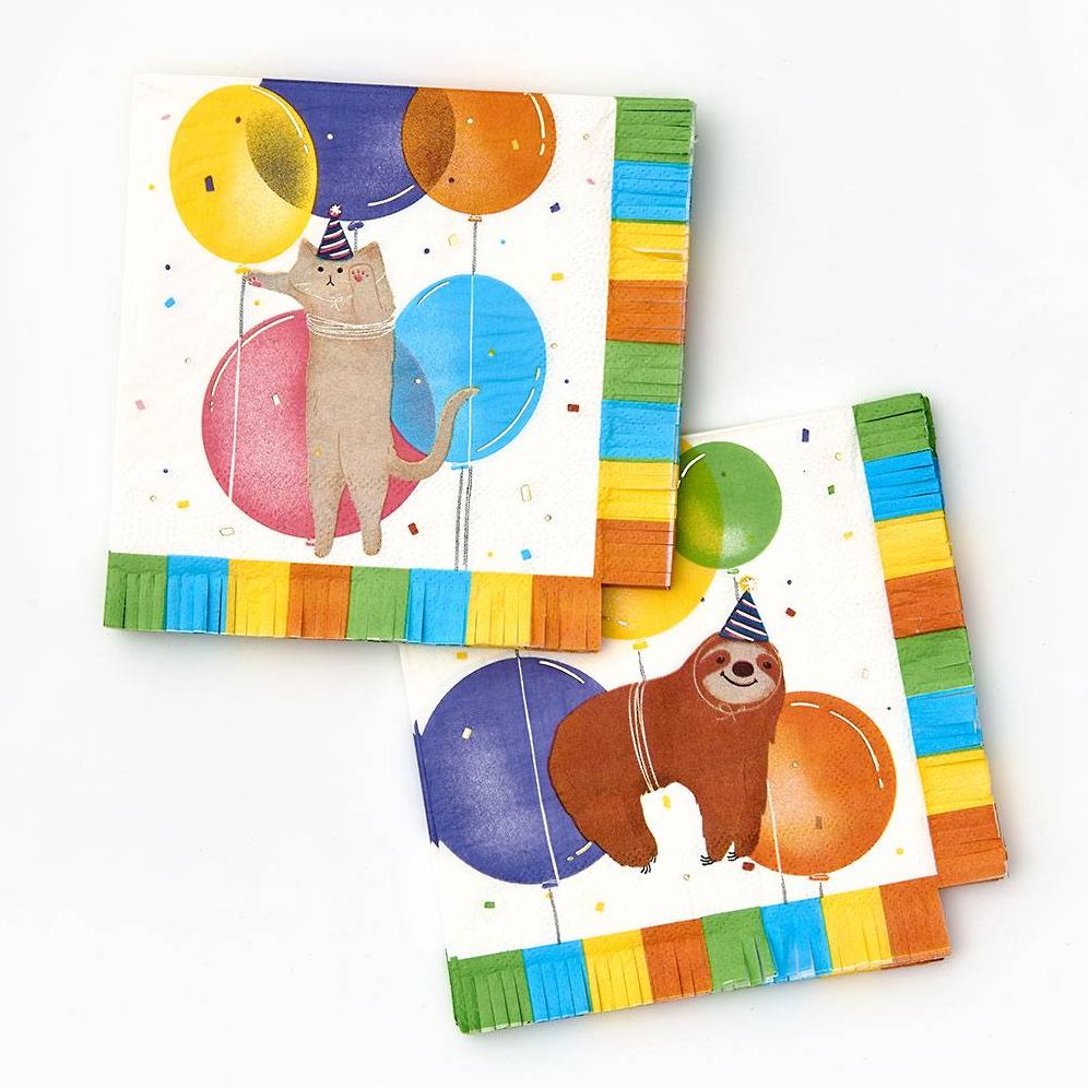 Paper Source Balloon Party Animals Napkins