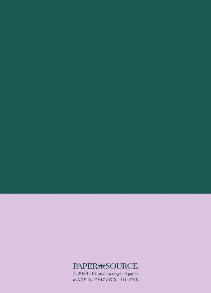 Colorblocked Green and Lavender Thank You Stationery Set