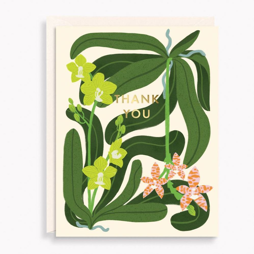 Orchids Thank You Card Stationery Set | Paper Source
