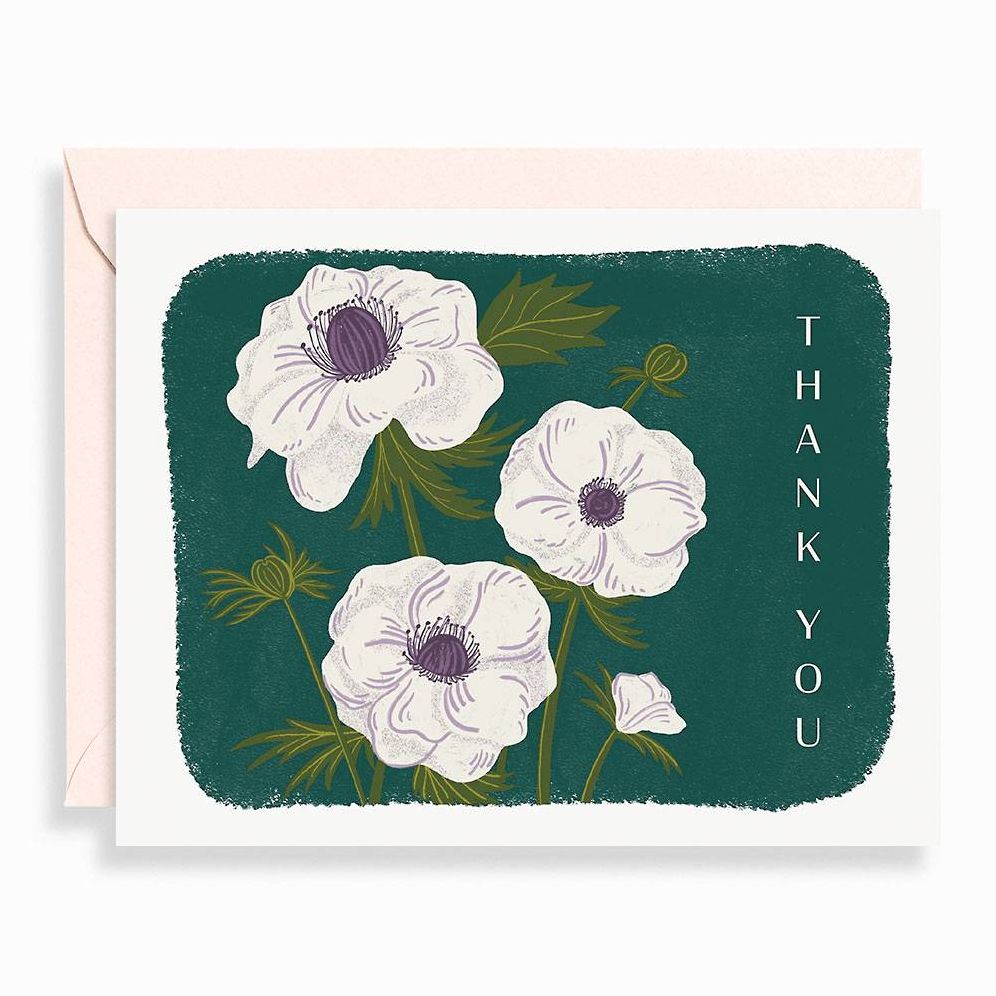 Painted Florals Thank You Stationery Set