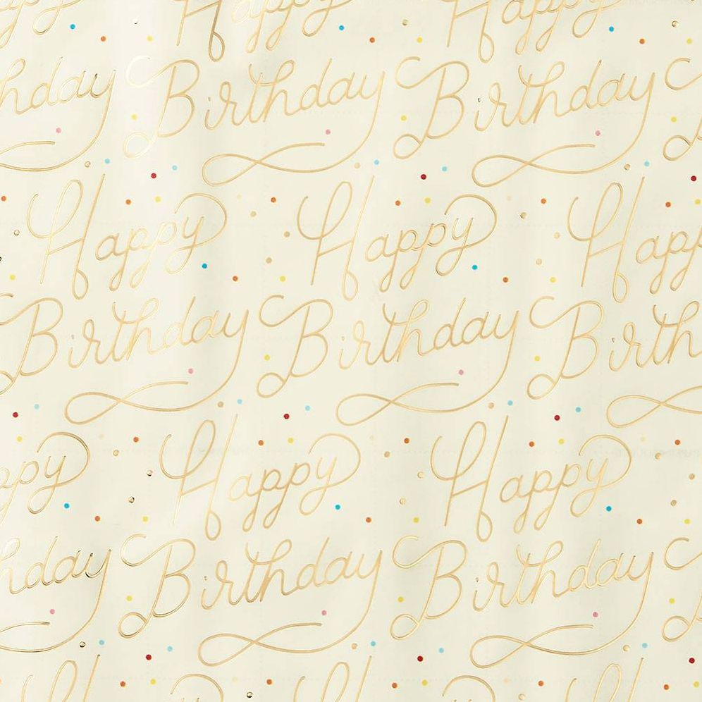 Happy Birthday Dual Roll Stone Paper Roll Wrap