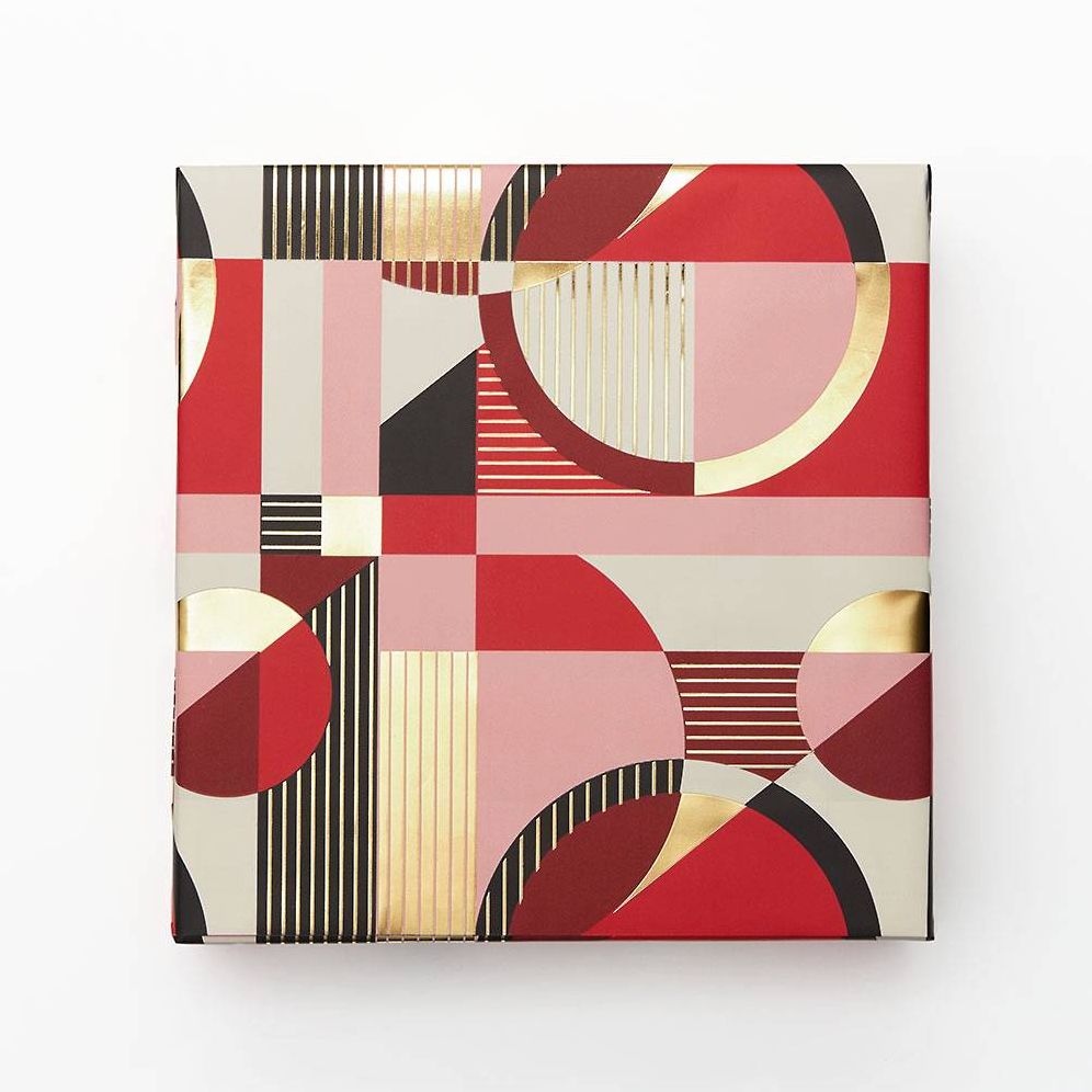 Modern Geometric Stone Paper Roll Wrap