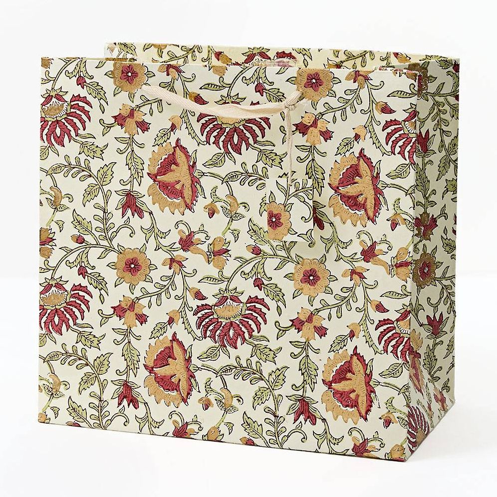 Flora Festive Mix Block Printed Large Gift Bag