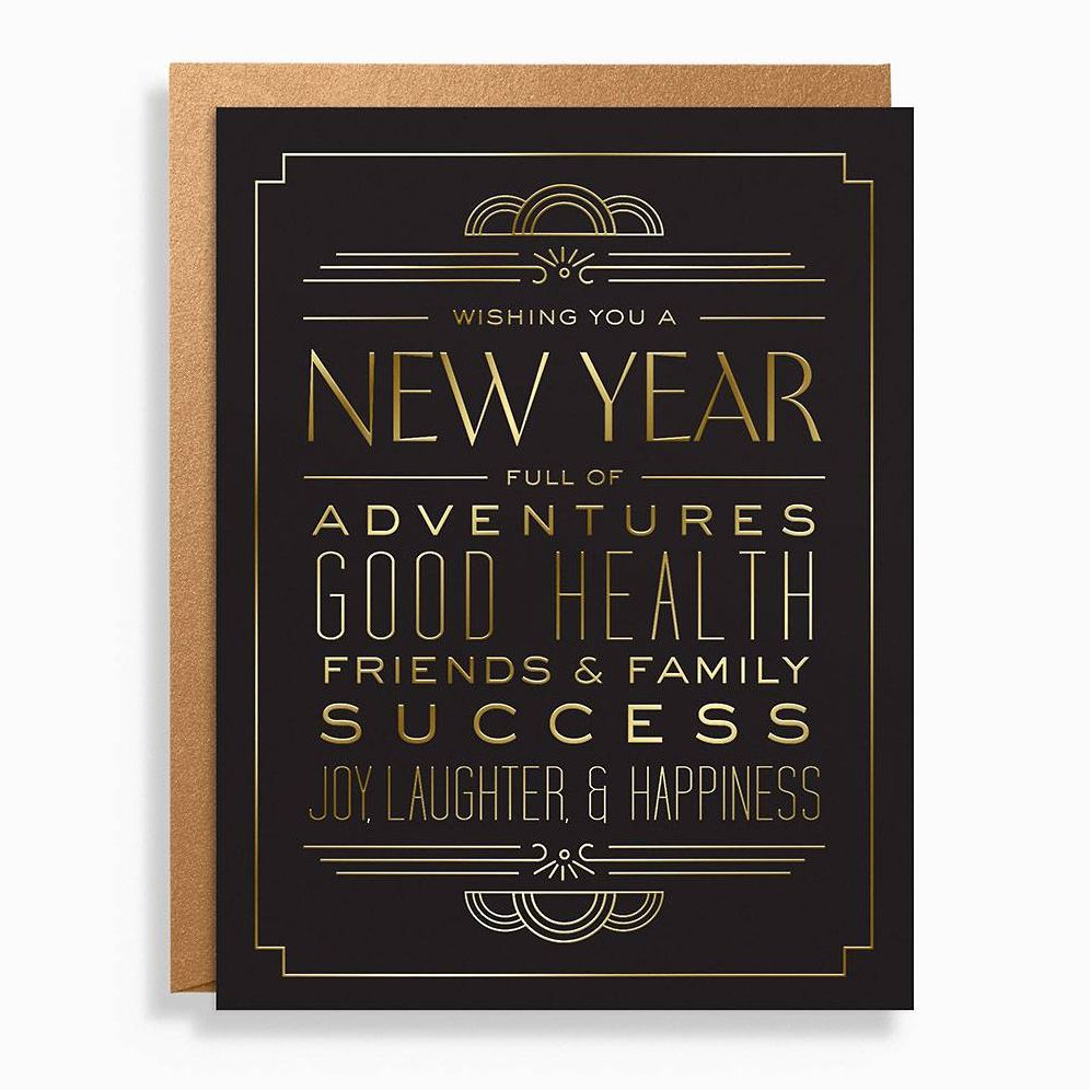 New Year Typography Greeting Card