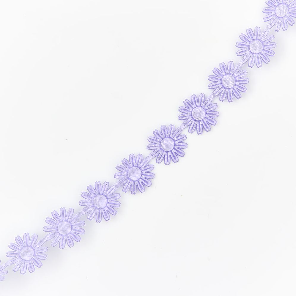 Purple Daisy Ribbon 3/4" 10YD