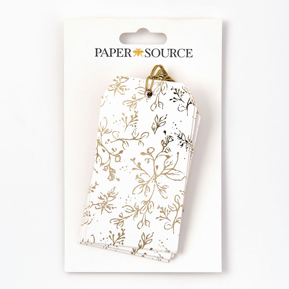 Gold Ditsy Floral Gift Tags S/10