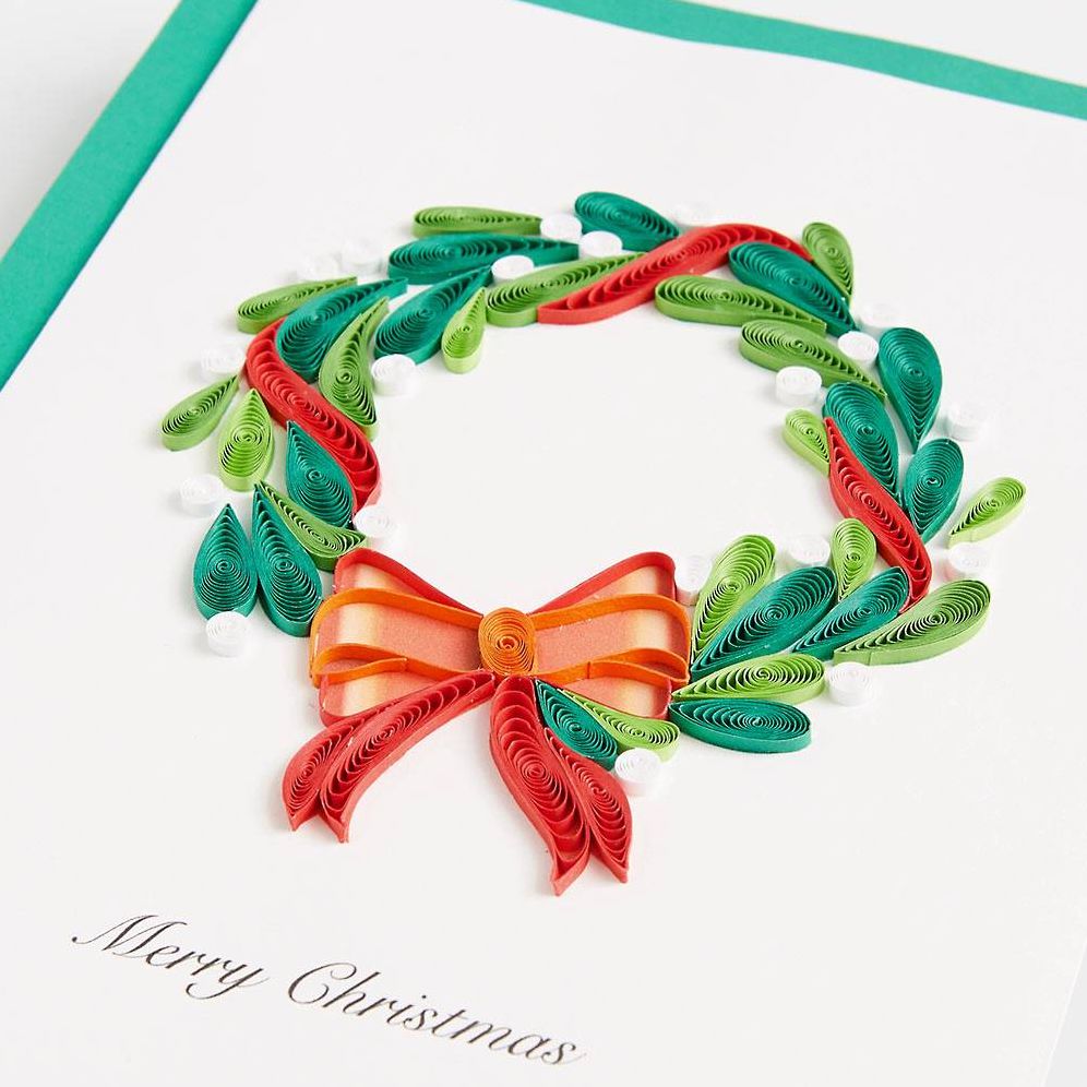 Quilled Wreath Christmas Card
