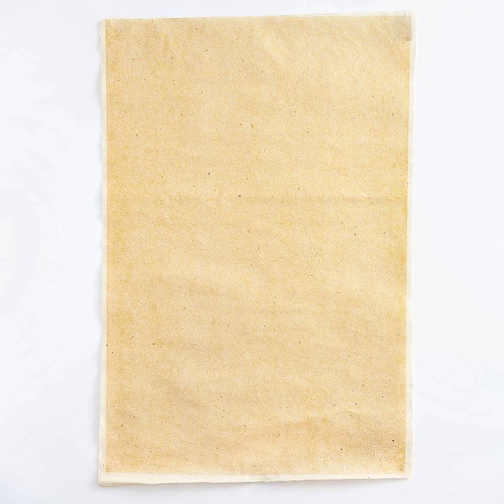 Cream Gold Glitter Handmade Paper