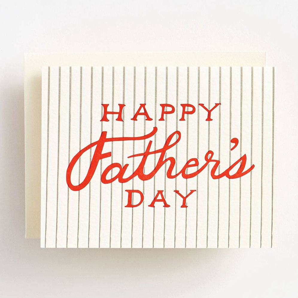 Baseball Father's Day Letterpress Card