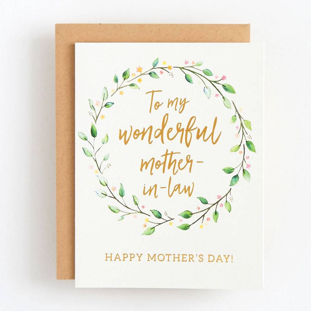 Mother-In-Law Wreath Mother's Day Card