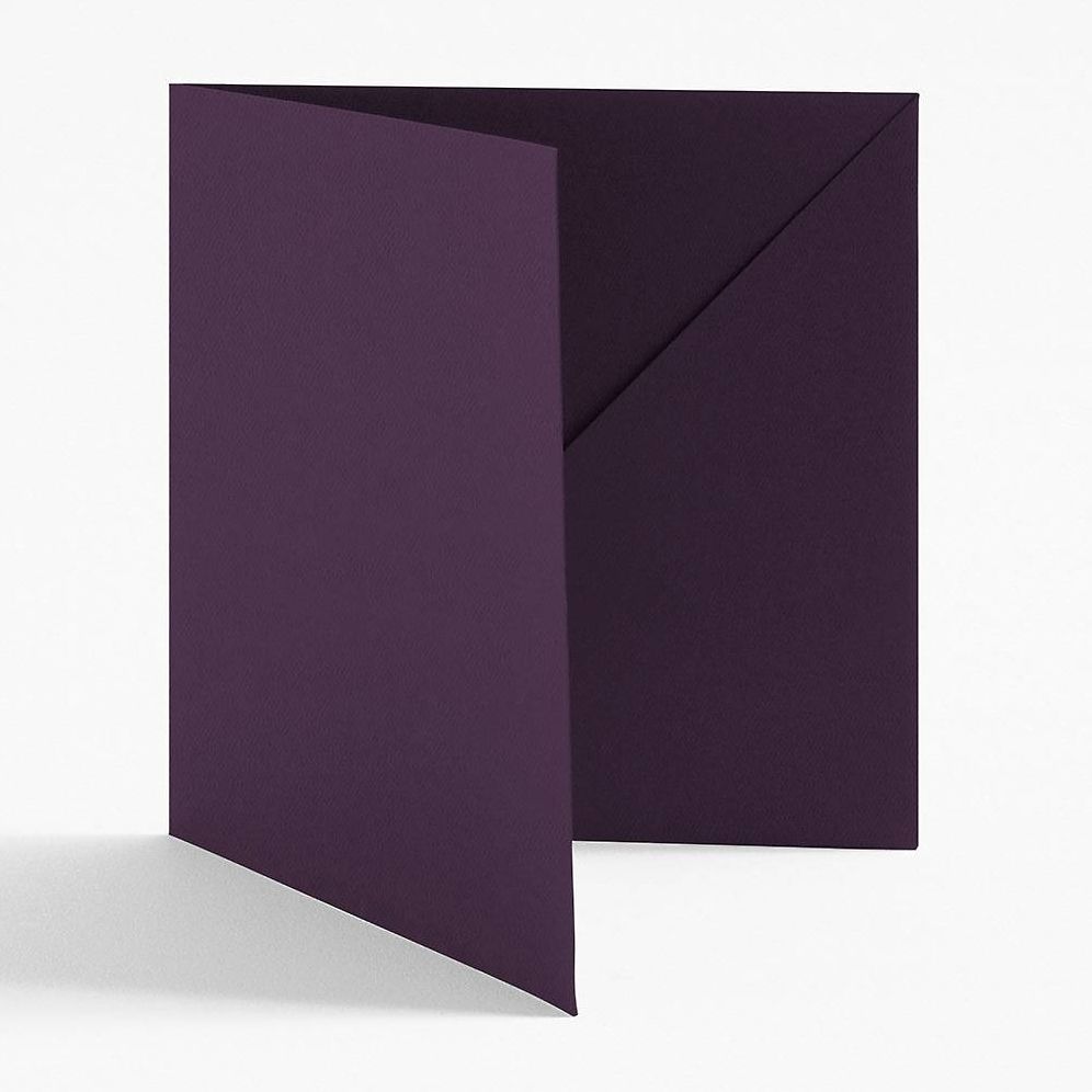 5.5" Square Aubergine Diagonal Folders