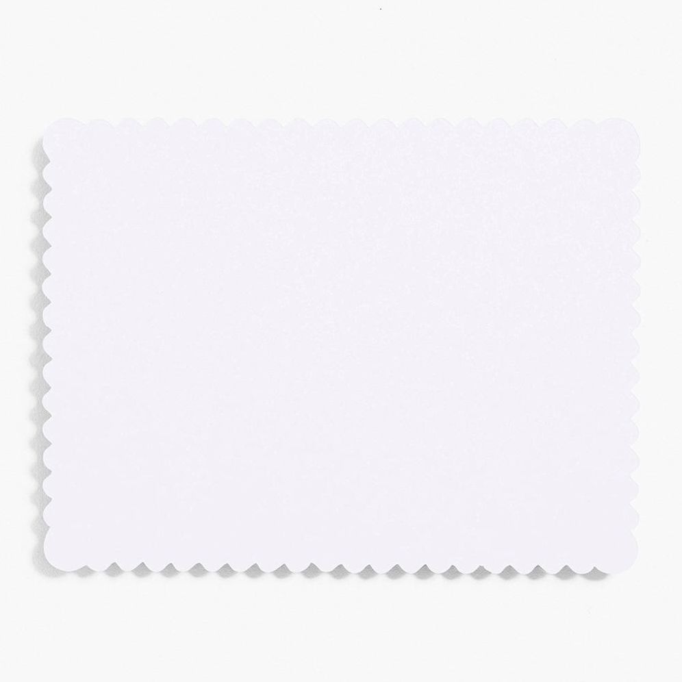Pure White A2 Scallop Note Cards