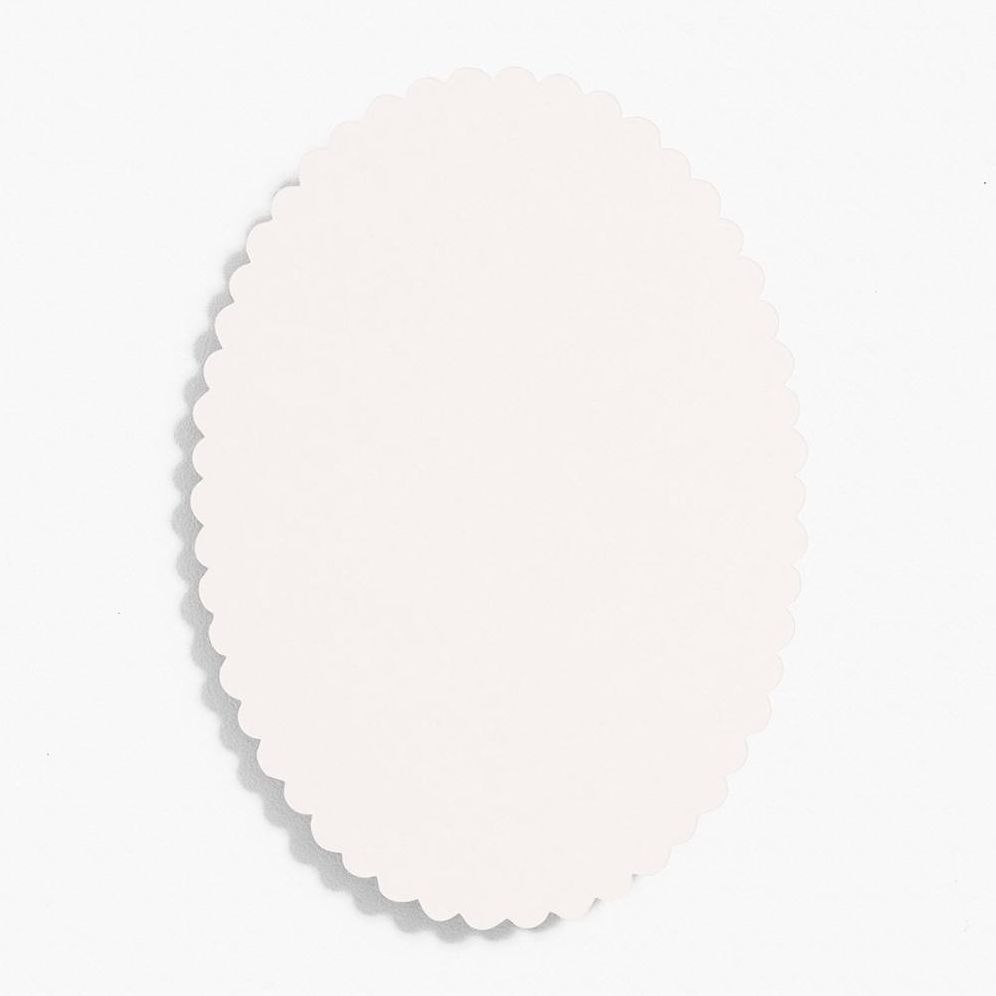 Scallop 4 Bar Superfine Oval Cards