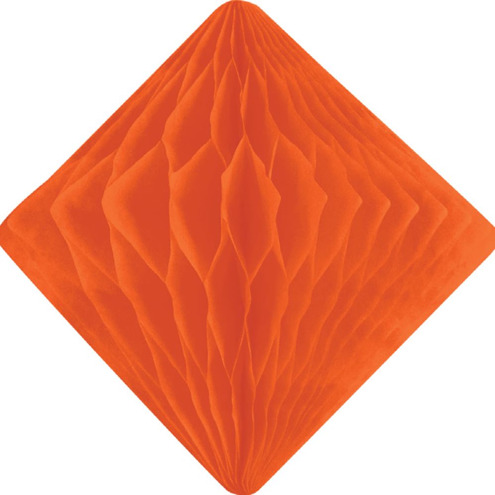 Orange Diamond Paper Honeycomb 15cm | Paper Source
