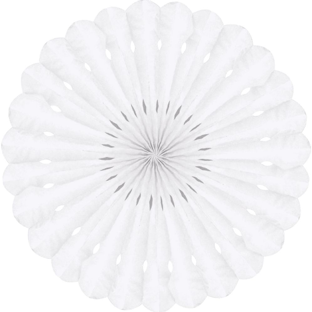 Detailed fan, 30cm, White