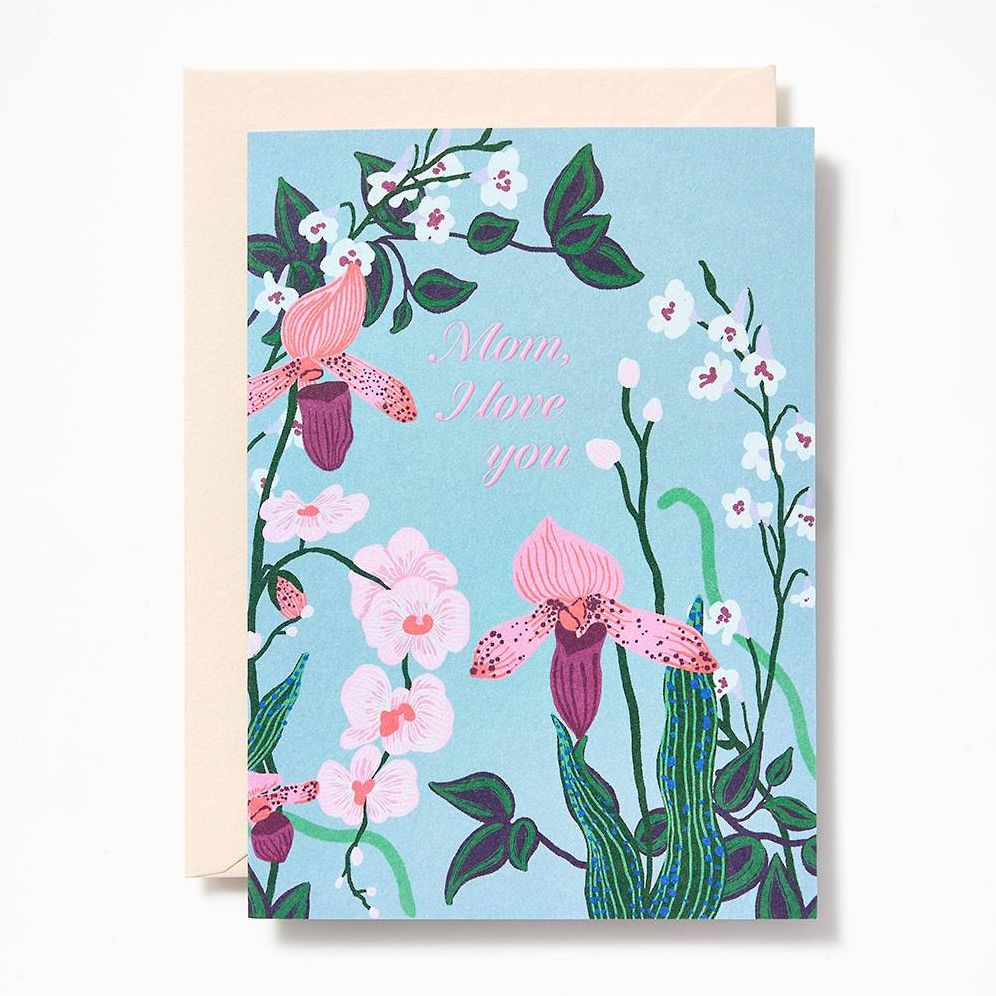 Mom ILY Floral Mother's Day Card