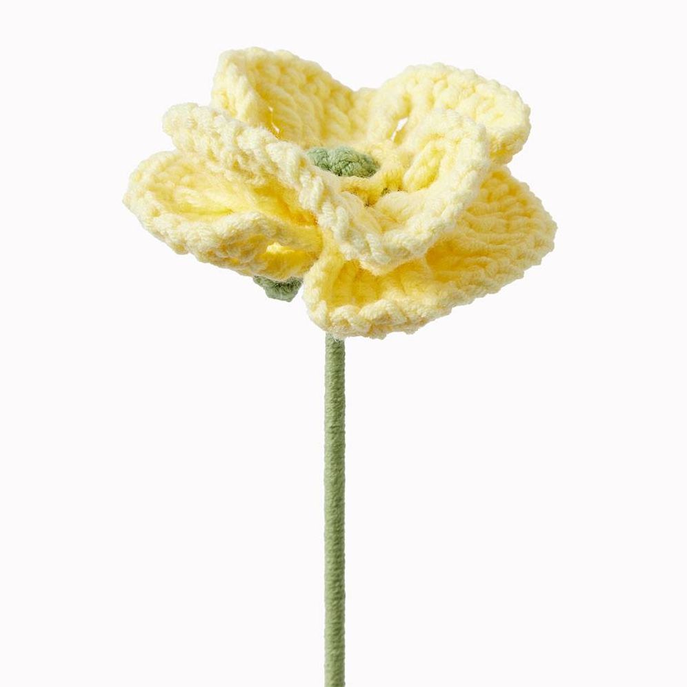 Yellow Cosmo Crochet Flower