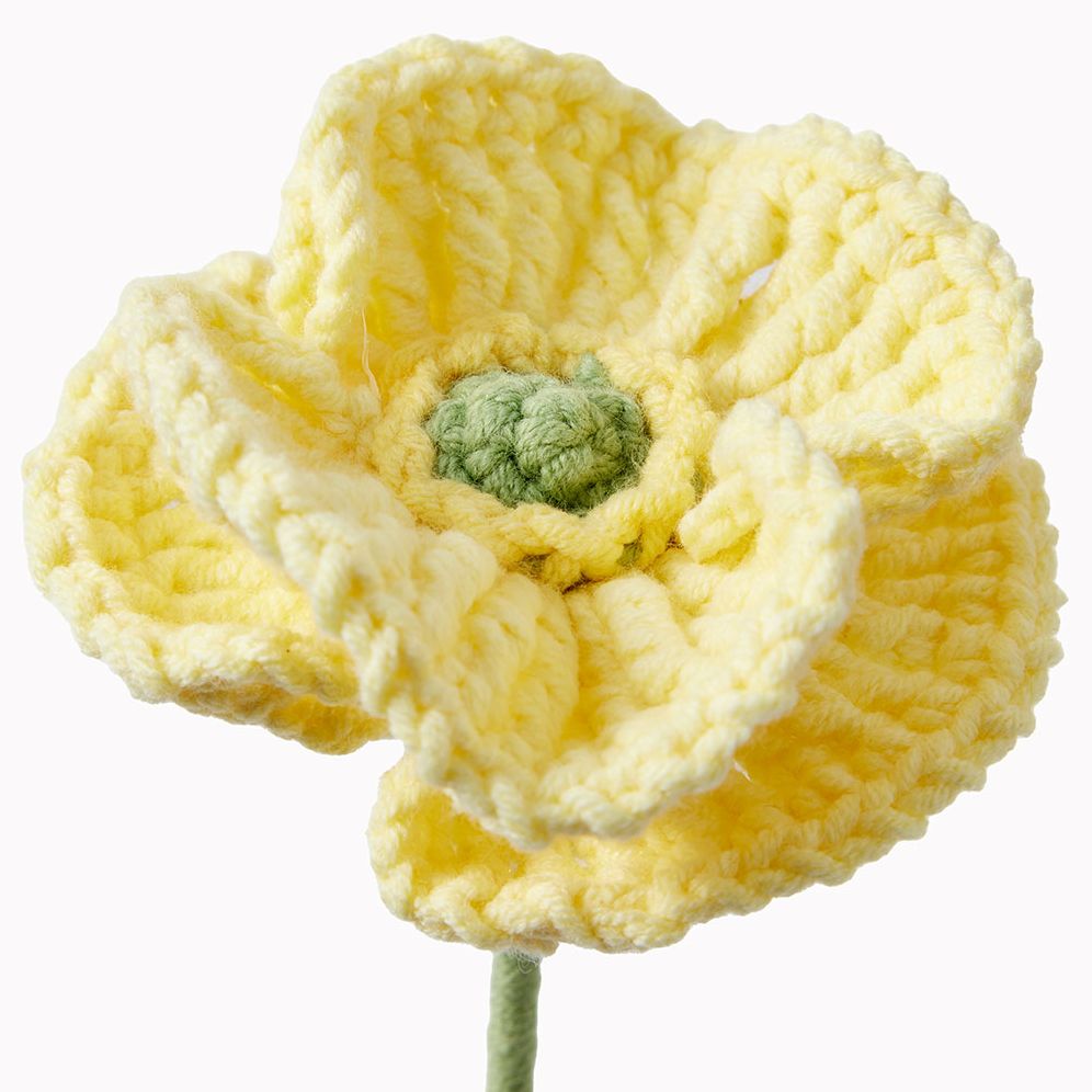Yellow Cosmo Crochet Flower