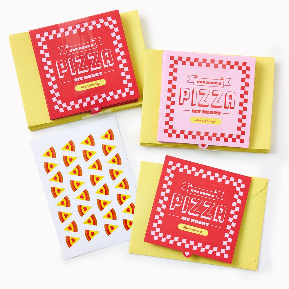 Valentines Pizza Classroom Stationery Set