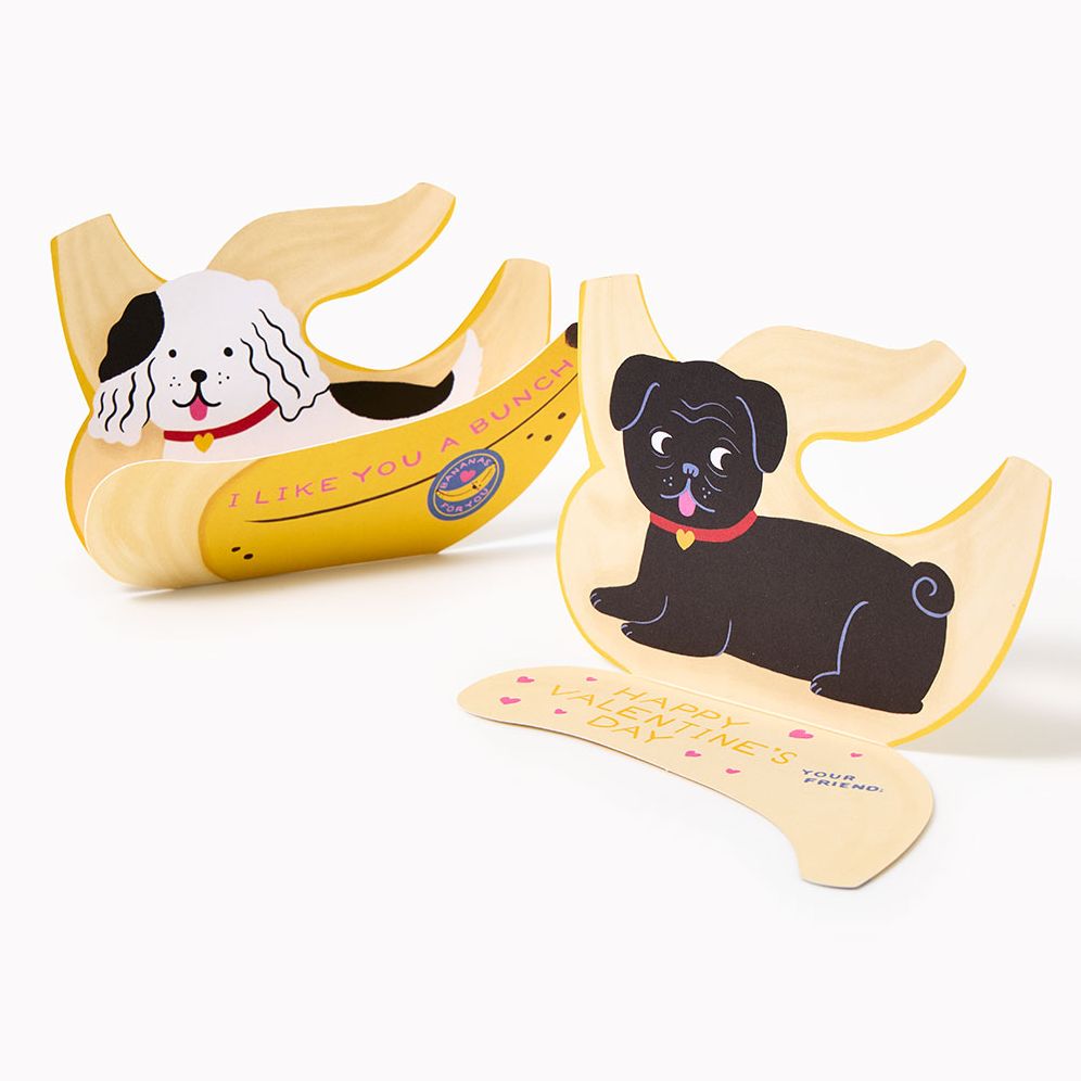 Valentines Banana Pups Classroom Stationery Set