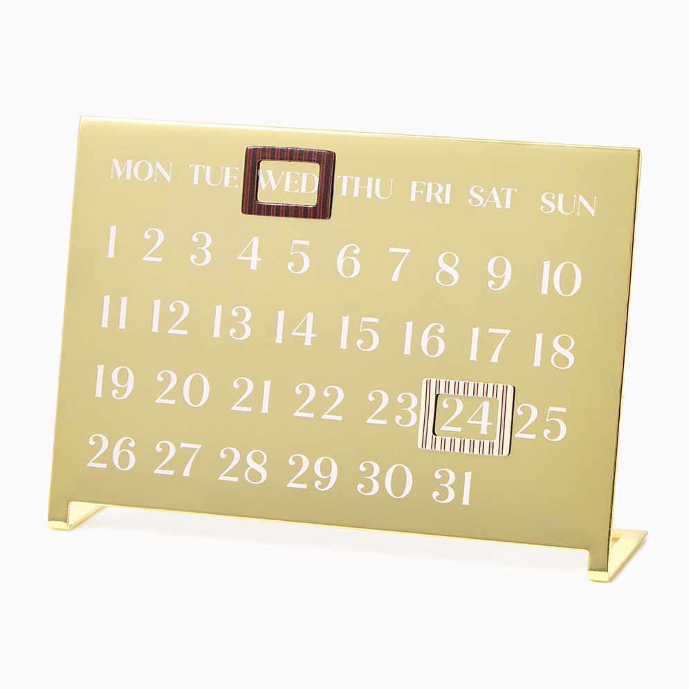 Chocolate Paper Wasp Monthly Magnetic Desk Calendar