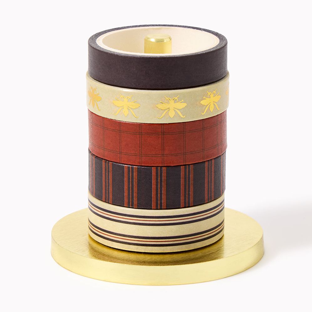 Choc Stripe Paper Wasp Washi Set & Stand