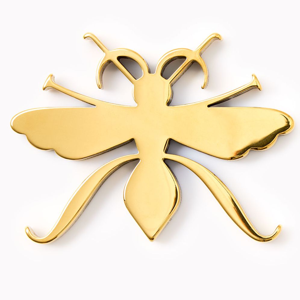 Sand Paper Wasp Gold Paperweight