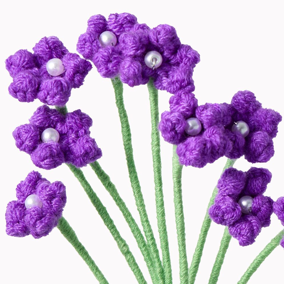 Purple Statice Crochet Flower