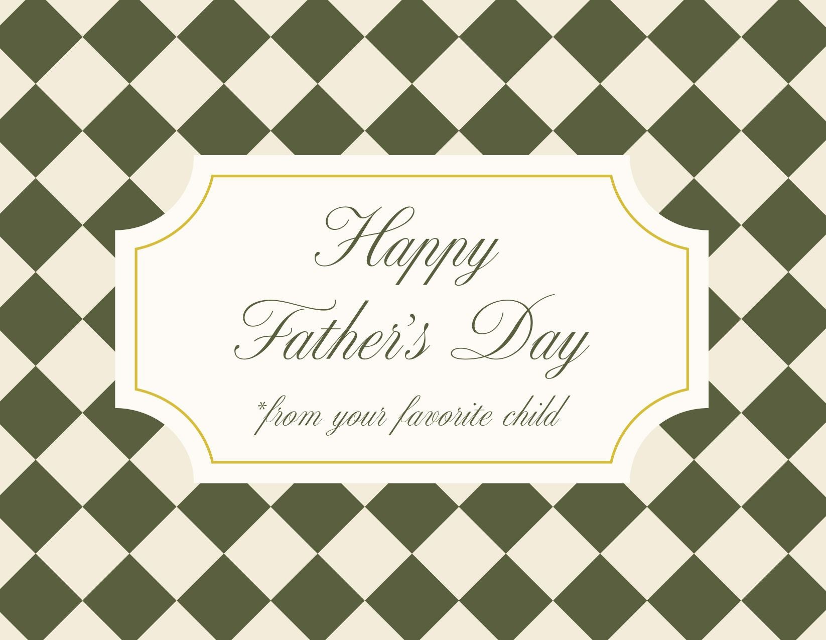 Favorite Child Father's Day Card